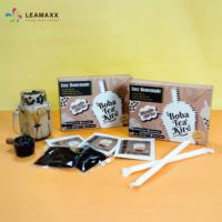 Nouveau produit taïwanais DIY : Boîte cadeau de thé au lait aux perles de tapioca, thé au lait au taro et pina colada (4 portions)