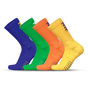 Athletic Crew <b>Socks</b> Solid Color Breathable Non-Slip Yoga <b>Socks</b> for Adults Winter Wear Polyester/Cotton <b>Black</b> White Red Burgundy - Product Image 2