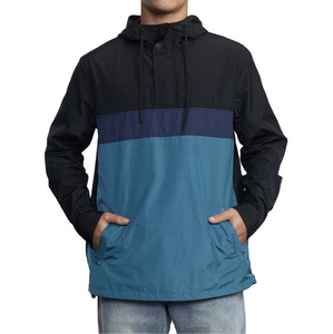 Men's Casual Wholesale Sportswear Jackets Color <b>Block</b> Pullover Nylon Outdoor Waterproof Windbreaker Hood Zipper Plus Size Track - Product Image 2