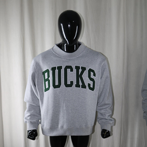 Felpa girocollo <span class=keywords><strong>Bucks</strong></span> oversize grigia in pile unisex casual da indossare in autunno URBAN PRODUCTIONS - Product Image 2