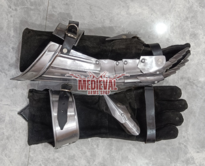 ถุงมือเหล็กยุคกลางแบบกอธิค พร้อมซับในหนัง สำหรับคอสเพลย์ ทำด้วยมือ ป้องกันแขน - Product Image 6