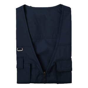 Chaleco Casual sin Mangas para Hombre, Color Azul Marino, Tejido Sólido, Largo Regular - Product Image 2