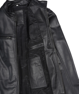 Veste de motard en cuir PU pour homme SBEA IMPEX, fermeture éclair intégrale, respirante, coupe-vent, anti-UV, écologique, streetwear décontracté, hiver - Product Image 6