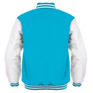 Chaqueta Varsity Roja y Blanca Unisex, Casual, con Mangas de PU, Corte Regular, Cuello Alto, Cierre de Botones, Color Sólido, Resistente al Viento para Invierno - Product Image 5