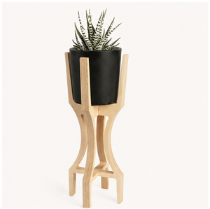 Modern Design Wood Plant Stand Eco-Friendly Natural Wood Indoor Flower <b>Pot</b> <b>Holder</b> Tall Planter Display Rack for Living Room - Product Image 3