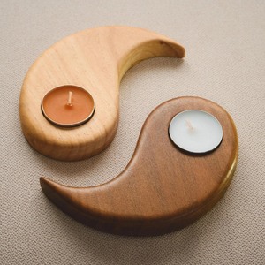 Portavelas de Madera de Alta Calidad, Circular, Ecológico, Decoración para el Hogar - Product Image 2