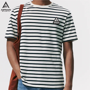 Camiseta Aifran Premium con Forro, de Algodón Elástico de Lujo para Hombre, Ropa Urbana, Logotipo Personalizado, Proveedor Mayorista de Alta Calidad - Product Image 1