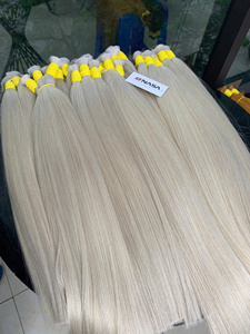Extensions de cheveux naturels bruts vietnamiens de qualité supérieure NASA HAIR 100g, prix de gros, en vrac, toutes couleurs, 60 cm - Product Image 4
