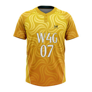 Maillot de baseball universitaire personnalisé W4G unisexe de haute qualité imprimé par sublimation, respirant, en polyester, antibactérien, grande taille - Product Image 4