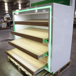 ชั้นวางสินค้าปลายชั้นแบบกันน้ำ รีไซเคิลได้ พร้อมไฟ LED สำหรับร้านน้ำหอมและร้านโทรศัพท์ - Product Image 6