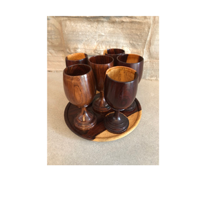 New Look Wine Glass Made with Natural Wood Restaurant Wine <b>Accessory</b> <b>Drinkware</b> <b>Accessory</b> Best Quality Product - Product Image 1