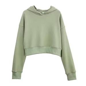 Sudadera con Capucha Corta de Secado Rápido, Directo de Fábrica, Tallas Grandes, Ropa de Invierno para Mujer, Nueva Llegada, Sudadera con Capucha Forrada y Transpirable para Exteriores - Product Image 1