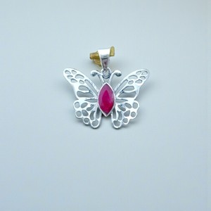New Arrival High Quality Hollow Butterfly Design Pendant Natural Marquise Shape <b>Ruby</b> Gemstone Butterfly Charm Pendant <b>Necklace</b> - Product Image 2