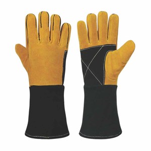 ถุงมือหนังวัวแท้เสริมความแข็งแรง ดีไซน์ใหม่ สำหรับงานหนัก ป้องกันส่วนบุคคล ใช้กับงานดับเพลิง ก่อสร้าง ทนทาน เหมาะสำหรับงานบาร์บีคิว - Product Image 1