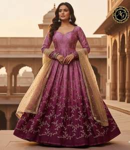Top Quality Luxury Beaded Embroidery Fendy Space Silk Fabric for Bridal Wear Party Wear and Gift Collection at Good Price - Product Image 1