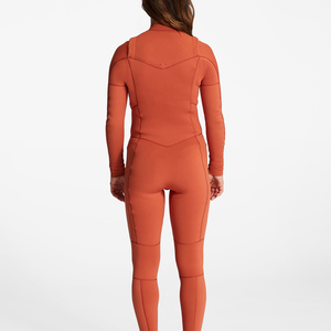 Traje de Neopreno Naranja de 2 Piezas para Mujer, Cuello Alto, Manga Larga, Elástico, Cobertura Total del Cuerpo, Logotipo en la Cintura y Parte Delantera - Product Image 6