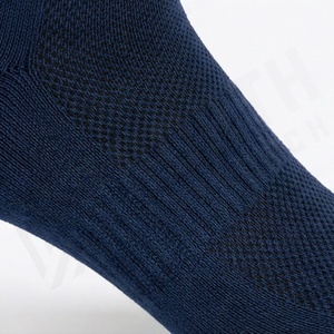 Crew <b>Socks</b> Solid Navy Blue 100% Cotton Breathable Knitted Regular Fit Adults Casual Daily Use Spring Season - Product Image 5