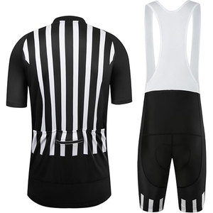 Factory Made <b>Cycling</b> Jersey Set Black White Striped Short Sleeve Bike Clothing Men <b>Cycling</b> Outfit Bulk Order Men <b>Cycling</b> Uniform - Product Image 4