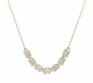 Collier pendentif en or 10 carats pour femme, diamant taille brillant rond, serti griffe, chaîne serpent, classique pour le quotidien - Product Image 3