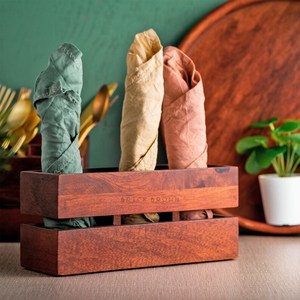 Porte-couverts en bois de qualité supérieure avec compartiments pour cuillères, fourchettes, couteaux, organisation du comptoir de cuisine, disponible à la vente - Product Image 2