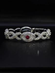 925 Sterling <b>Silver</b> Hip Hop Brilliant Cut VVS Lab Grown Moissanite Filled Iced Unisex IGI Certified Diamond <b>Bracelets</b> <b>Bangles</b> - Product Image 6