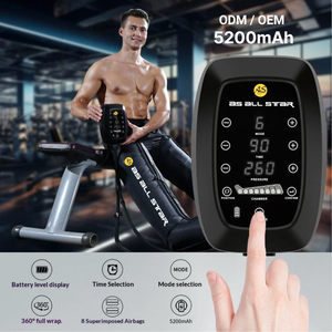 Masajeador de Pies y Piernas AS ALL STAR, 8 Cámaras, Control de Tiempo, Enchufable, para Recuperación Muscular de Piernas, CE ODM - Product Image 2