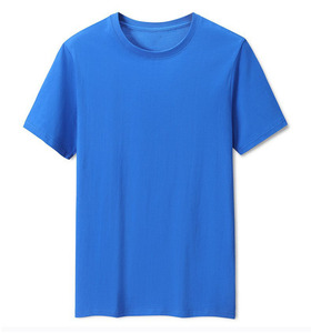 OEM Custom Logo Printed Embroidery Design 180g Pure Cotton Men's <b>Half</b>-<b>sleeved</b> <b>T</b>-<b>Shirt</b> Breathable Thin Neck <b>T</b>-<b>Shirt</b> Plus Size - Product Image 1