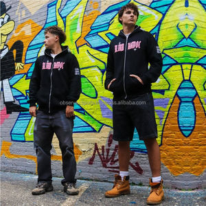 Chándales acampanados de algodón Y2k 100% de alta calidad con logotipo personalizado OEM, sudadera ligera con capucha y cremallera con estampado de invierno y sartenes acampanados - Product Image 4