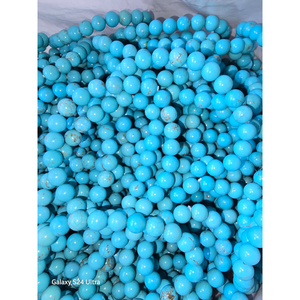 Cuentas curativas de cristal turquesa con piedras preciosas naturales de 8 mm al por mayor, hebras de cuentas de ágata de piedra semipreciosa tallada para la fabricación de joyas - Product Image 2