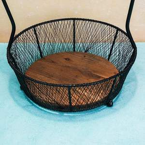 Panier de rangement multifonctionnel géométrique vintage en métal épais et écologique, organisateur durable pour la maison et la salle de bain - Product Image 6