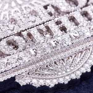 Pendentif Lettre Personnalisé Hip Hop Américain de Luxe Pahal Jewels, Chaîne Maille Cubaine en Argent 925 avec Moissanite VVS1 pour Initiale - Product Image 4