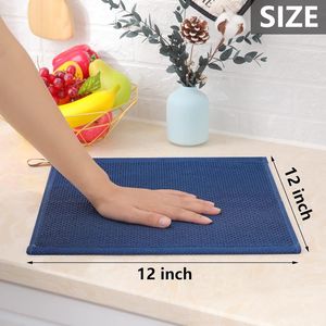 Strofinacci da Cucina Blu Navy 100% Cotone a Nido d'Ape Ultra Morbidi ad Asciugatura Rapida 30x30 cm Confezione da 6 - Product Image 3