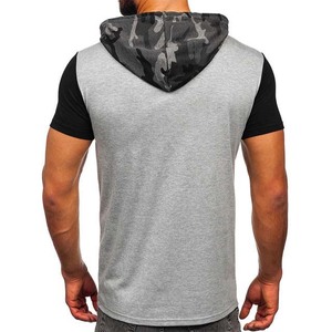 Nouveau sweat à capuche oversize en molleton de coton brodé avec logo personnalisé pour homme, style streetwear décontracté à manches courtes, collection automne - Product Image 2