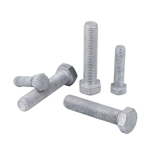 สลักเกลียวหัวหกเหลี่ยม เหล็กกล้าอ่อน ความแข็งแรงสูง ระดับ 10.9 12.9 ชุบกัลวาไนซ์แบบจุ่มร้อน อุปกรณ์ก่อสร้าง จัดหาแบบ OEM - Product Image 4