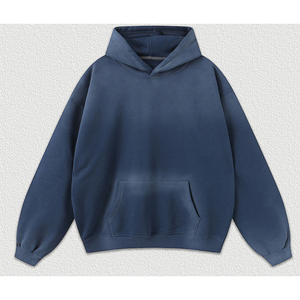 Sudadera con Capucha de Alta Calidad 100% Algodón, Lavado Ácido, Estilo Urbano, Efecto Envejecido, Oversize, Lavado a la Piedra, Vintage - Product Image 5
