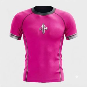 Nueva Camiseta Deportiva de Manga Corta para Hombre, Sublimada, de Secado Rápido, Spandex/Poliéster, Cuello Redondo, para MMA, con Logotipo Blanco RIVIAN ATLANTIC - Product Image 2