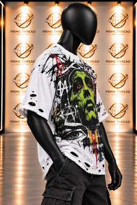 Direct Factory Men's <b>Vintage</b> Distressed <b>Graphic</b> T Shirt Men Oversized Heavyweight Cotton T-Shit Fit Digital Print Streetwear <b>Tee</b> - Product Image 3