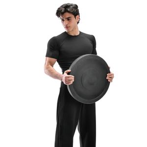 T-shirt à manches courtes pour homme, noir, coupe ajustée, col rond, extensible, pour l'entraînement sportif, la course à pied, les vêtements de sport décontractés, la mode fitness - Product Image 1