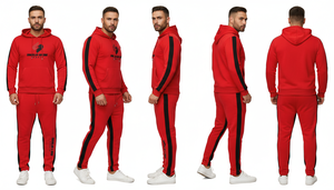 Ensemble de survêtement pour homme, streetwear d'hiver, respirant, uni, sweat-shirt et pantalon de jogging, vêtements de sport décontractés, deux pièces, 100% coton - Product Image 4