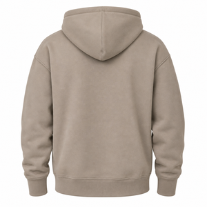 Men's Heavyweight <b>600gsm</b> Polyester/Cotton Winter Lined Solid Outdoor Printed Oversized Pullover <b>Hoodie</b> Stringless ODM Design - Product Image 2