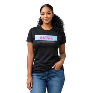 T-shirt graphique unisexe en coton à manches courtes et col rond avec citation pour maman, message familial, vente en gros OEM, approvisionnement en vrac - Product Image 3