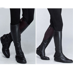 New High Quality Western <b>Half</b> Horse Riding <b>Chaps</b> Protection Girth Spurs Stirrups Whips for Men Women Genuine Leather - Product Image 4