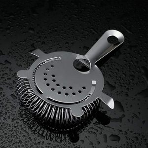 Colador de Cócteles con Logotipo Personalizado, Colador de Barman de Acero Inoxidable de 4 Puntas, Herramienta de Bar Plateada para Mixólogos - Product Image 1