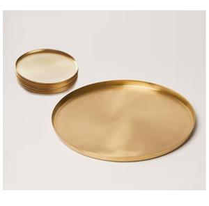 Plateau de service rectangulaire en laiton massif doré de haute qualité, finition dorée, décoratif, pour la maison - Product Image 4