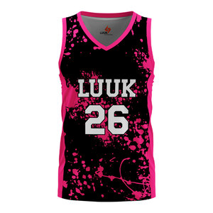 Camiseta de Baloncesto con Cuello en V, Sublimación Personalizada, Absorbe la Humedad, Uniforme de Equipo, Proveedor de Ropa Deportiva al por Mayor OEM - Product Image 4