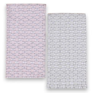 Serviette de cuisine multi-usage en coton 100% certifié GOTS, tissée, à rayures, à carreaux, douce, confortable, séchage rapide, gaufrée, écologique - Product Image 3