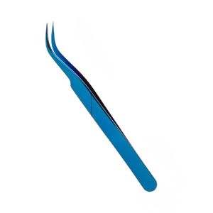 แหนบดัดขนตาสีน้ำเงิน ปลายเพชร จับง่าย ใช้สำหรับต่อขนตาแบบวอลลุ่ม แฮนด์เมด รัสเซียน เอ็กซ์เทนชั่น อุปกรณ์มืออาชีพ - Product Image 3