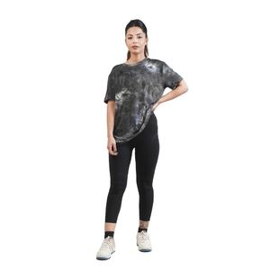 Femmes été haut en coton Logo personnalisé en gros délavé à l'acide T-Shirt à manches courtes décontracté coupe ample longueur régulière conception unie - Product Image 1