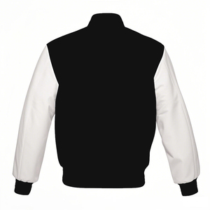 Trending <b>Winter</b> New Stylish High Quality Genuine <b>Leather</b> Sleeves varsity <b>Jackets</b> Custom Embroidery Jersey for men - Product Image 2