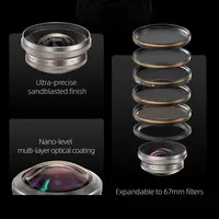 Objectif de téléphone 8mm 16mm 45mm/75mm Macro 60mm 1.55x AF en verre anamorphique pour iPhone VIVO pour 14/15 Ultra